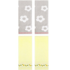 REGALWOVEN 4 Pcs Cute Floral Pattern Bathroom Soft Absorbent Hand Towel - 1 of 4