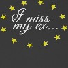 Rerun Island Women's I Miss My Ex Short Sleeve Graphic Cotton Baby Tee - Caviar 3X - 2 of 4