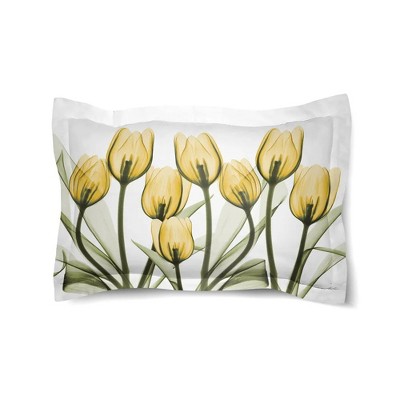 Laural Home Golden X-Ray Tulips 20" x 26" Comforter Sham