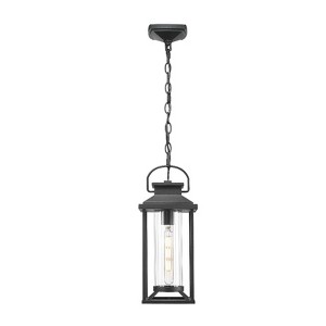 Maggift Outdoor Patio Chandelier, Black Outdoor Gazebo Chandelier, Modern Outdoor Ceiling Light, Black, 7.00"*7.00"*17.10" - 1 of 4