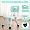 Modern Kids Table and 4 Chair Set,23.26" Height Adjustable Toddler Tables and 4 Chairs with Non-Slip Desk Legs&Organizer Graffiti Desktop - 4 of 4