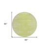 Artichoke Green And Ivory Abstract Washable Indoor Outdoor Area Rug - 3 of 4