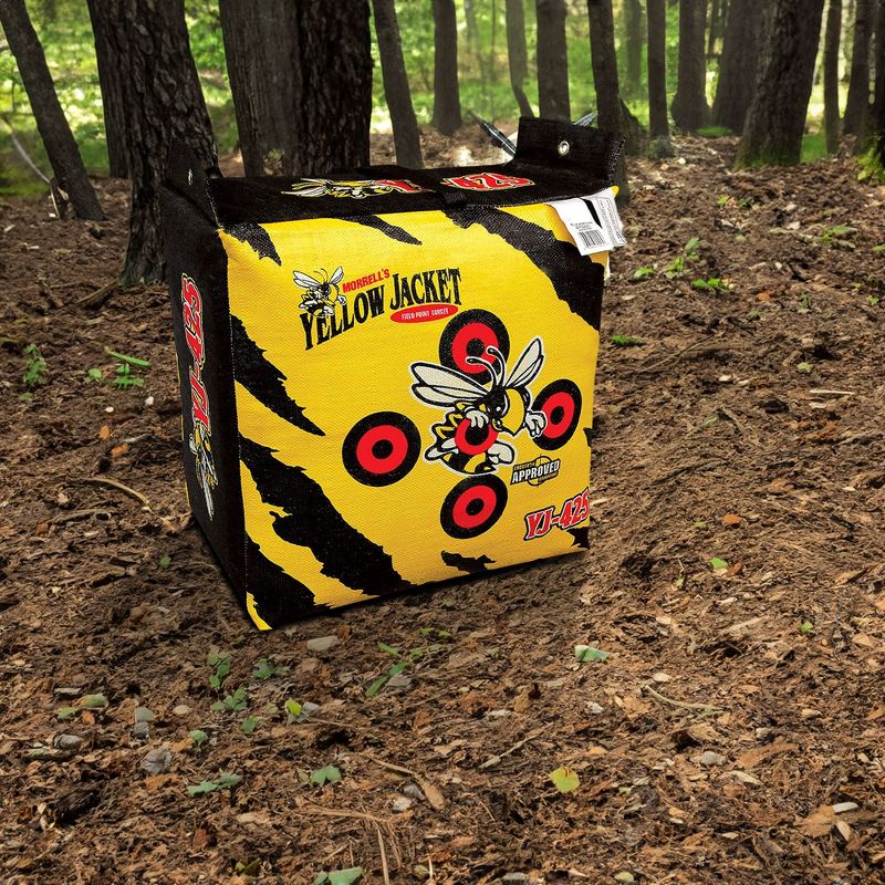 Morrell Yellow Jacket YJ-425 Outdoor Portable Adult Field Point Archery Bag Target with 2 Shooting Sides, 10 Bullseyes, and Carry Handle, Yellow, 4 of 7
