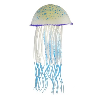 Unique Bargains Silicone Fish Tank Jellyfish Decoration with Suction Cup 3.2"x5.9"