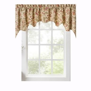 Ellis Curtain Regency Swag Shaped 3" Rod Pocket Valances for Windows 50" x 30" Antique - 1 of 4