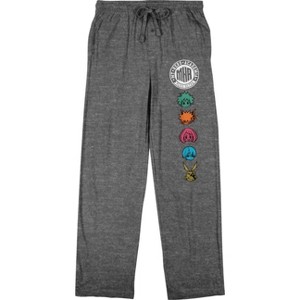My Hero Academia Character Heads Men's Graphite Heather Sleep Pajama Pants - 1 of 4