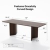 PexFix 79" x 33.5" Solid Wood Farmhouse Dining Table with V-Shaped Legs and Square Wood Top for Modern Dining Rooms & Family Gatherings Walnut - 2 of 4