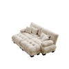 94.4" Chenille Modular Sectional Sofa Bed with Bolster Armrests and 2 Ottomans for Small Living Room - 4 of 4