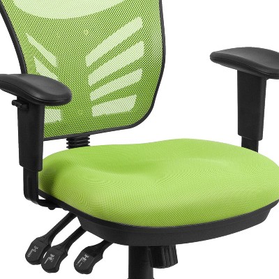 Mid-Back Green Mesh Adjustable Executive Swivel Office Chair