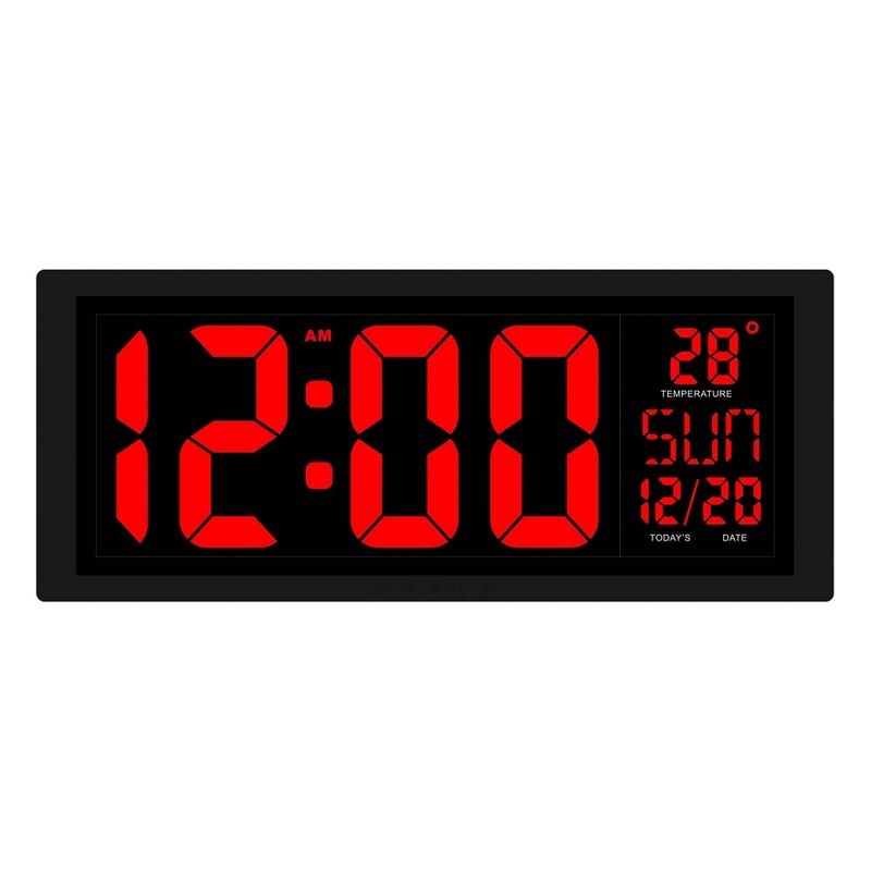 14.5&#34; Digital Daylight Savings Self-Set Wall Clock - The Chicago Lighthouse, 1 of 6