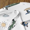 Sweet Jojo Designs Boy Support Nursing Pillow Cover (Pillow Not Included) Vintage Airplane Green Blue and Yellow - 4 of 4