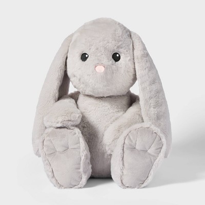18" Jumbo Gray Bunny Stuffed Animal - Gigglescape™