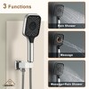 CASAINC 6-Spray Thermostatic Dual Shower Heads 12 Inches Wall Mount Fixed and Handheld Shower Head 6-Jets 2.5 GPM - 4 of 4