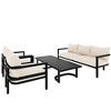 4-Piece Outdoor 5-Seater Steel Cnversation Sofa Set with Coffee Table, Waterproof, Anti-rust and Anti-UV - 4 of 4