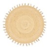 Saro Lifestyle Seaside Splendor Shell Rattan Placemat (Set of 4), Beige, 15"x15" - 2 of 4