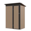 Mlmh & Kngwa 67.6"H Pent Roof Metal Garden Shed - 3 of 4