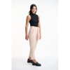 Lafidi Women’s Mid-Rise Cropped Pants – Relaxed Tapered Leg Trousers with Sash Belt and Welt Pockets - 2 of 4