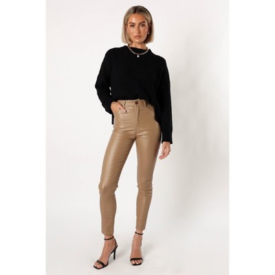 Sammie Vegan Leather Pants - Tan 10 : Target