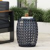 CAVINAS Outdoor Round Coffee Table, Element Design Outdoor Coffee Table, Small Outdoor Coffee Table for Patio, Garden - 3 of 4