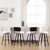 Bekrvio 26"/29” Swivel Bar Stools Set of 4, Upholstered Faux Leather Barstools with Back, Bar Chairs Island Stools for Kitchen Counter - 4 of 4