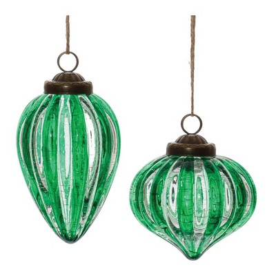 Melrose Ribbed Glass Ornament (Set of 6)
