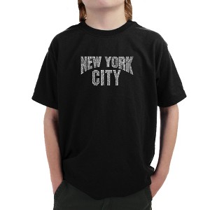 LA Pop Art Boy's Word Art T-shirt - NYC NEIGHBORHOODS - 1 of 4