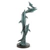 SPI Home Frolicking Dolphin Family Sculpture – Aluminum Coastal Art with Graceful Marine Design - 2 of 4
