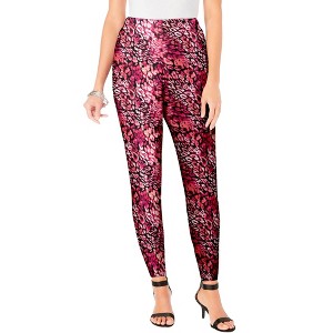 Roaman's Women's Plus Size Ankle Length Essential Stretch Legging - 1 of 4