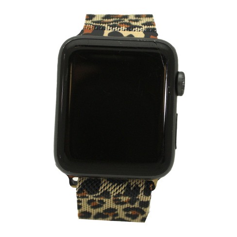 Olivia Pratt Tan Leopard Printed Mesh Apple Watch Band 38Mm