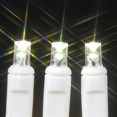 Warm White LED Christmas Curtain Lights with White Wire