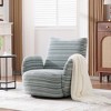 Lyngins Swivel Accent Chairs with Sand-rimmed Fabric,Upholstered Swivel Reading Chairs,Striped Boucle Sofa Chairs for Bedroom,Living Room - 2 of 4