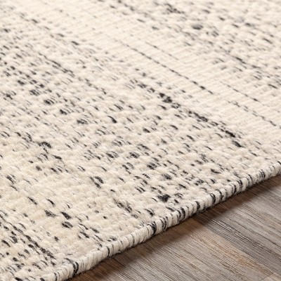 Marie Cream and Gray Handwoven Wool Area Rug