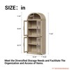 Kitchen Pantry Cabinet, Arched Bookshelf Bookcase Pantry Storage Cabinet with Doors and Shelves,71“ Tall Food Pantry Funiture 5 Tier Kitchen Cabinets - 2 of 4