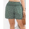 Women Plus Size Comfy Shorts Elastic High Waist Casual Summer Pleated Lounge RayonShorts - 2 of 4