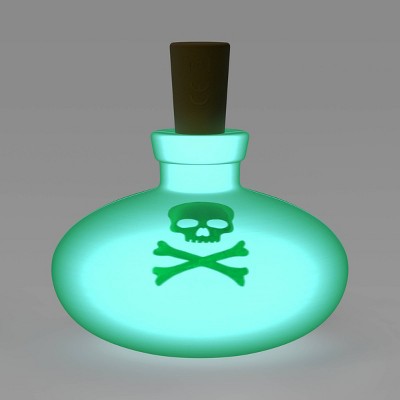 Lit Plastic Bottle Skull Figurine - Hyde and EEK! Boutique™ Neon Green