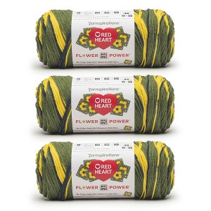 Red Heart All in ONE Flower Power Yarn 24 Pack-Hilo De Vara De Oro - 1 of 4