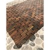 27.5x19.5 Woven Teak Bath Mat Brown - Hip-o Modern Living