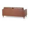 Vintage PU Leather Sofa with Tufted Seat, Solid Wood Legs and Bolster Pillows for Living Room or Home Office-Maison Boucle - 4 of 4