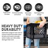 Racxily 5 Pack Heavy-Duty Milk Crate, 16QT Square Storage Bin, Multi Purposes Storage Bin, Black - 2 of 4
