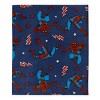 NoJo Marvel Spiderman Blue, Red and White Super Soft Plush Baby Blanket - 3 of 4