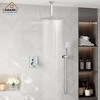 CASAINC 3-Spray Pattern 12 Inches Ceiling Mount Shower System / Set Shower Head and Functional Handheld (Valve Included) - 3 of 4