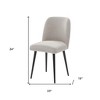 HomeRoots Set of Two Beige And Black Upholstered Fabric Dining Side Chairs - 3 of 4