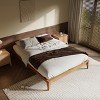 Merax 12-Inch Height Solid Bamboo Platform Bed Frame with Wooden Slats & Metal Support, King, Natural - 3 of 4
