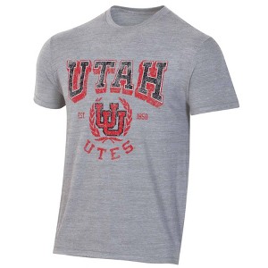 NCAA Utah Utes Men's Gray Triblend T-Shirt - 1 of 3