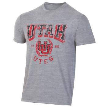 NCAA Utah Utes Men's Gray Triblend T-Shirt