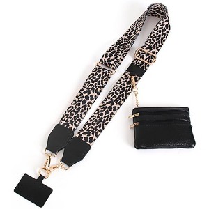Universal Crossbody Strap for Phone Case with Zippered Pouch, Fashion Neck Lanyard, Detachable Wrist Strap, Compatible with iPhone 16 Pro Max, 15 Plus - 1 of 4