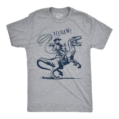 Mens Funny T Shirts Raptor Wrangler Sarcastic Dino Graphic Novelty Tee For Men - Crazy Dog Men's T Shirt