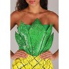 HalloweenCostumes.com Large Women Sequin Pineapple Women's Costume Dress | Adult Fruit Costumes, Yellow/Black/Green - 3 of 3
