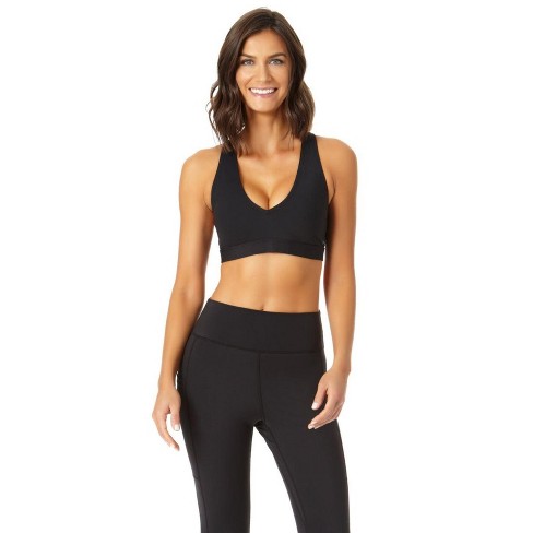 Anne Cole Active - Women's X Back Max Support Bra Top - Black - Small :  Target