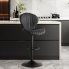 Dexmalle Black Swivel Bar Stools Chairs with Adjustable Height - 2 of 4